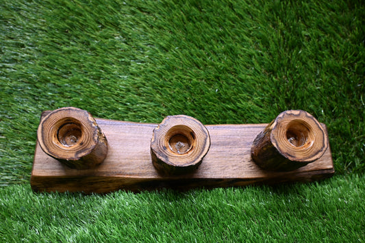 Handcrafted Candle holder - Walnut & Acacia wood