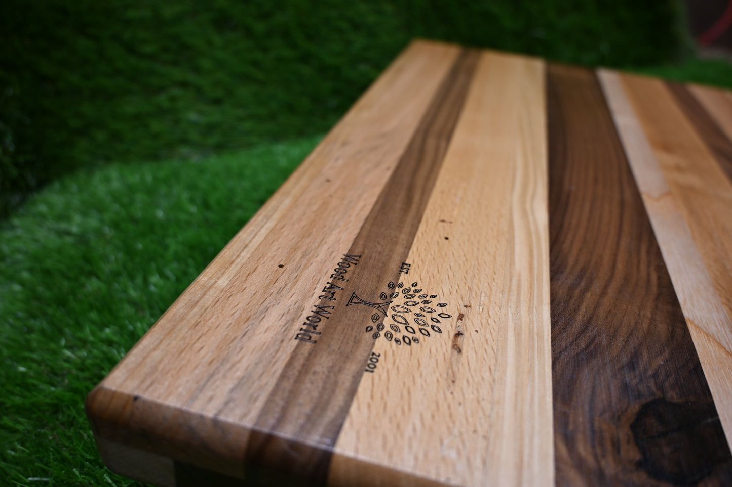 Decorative Handmade serving board – Mixed Hardwood & Epoxy with Coffee Beans