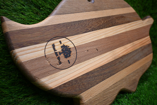 Leaf Serving Tray – Mixed Hardwood