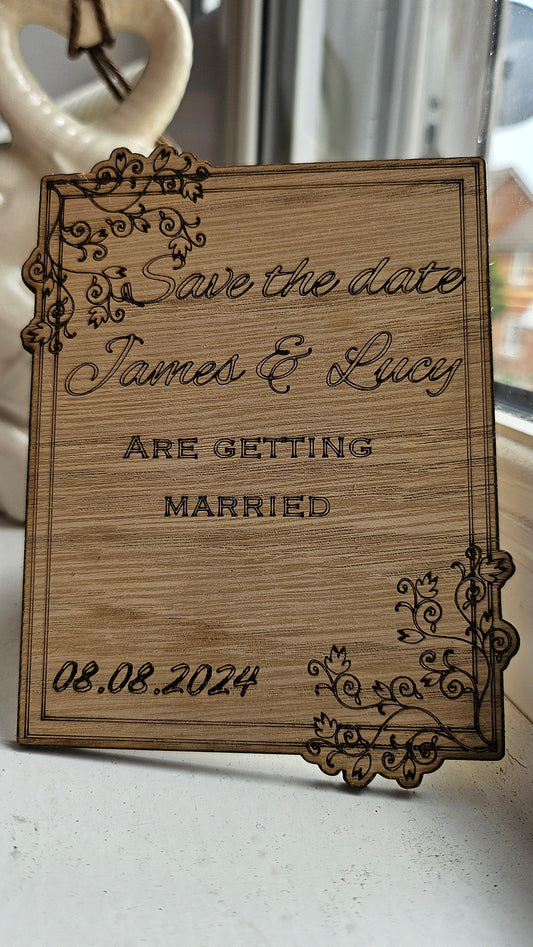 Custom Laser-Engraved Wooden Plaque – Wedding & Special Events