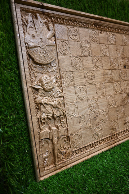 Wooden Chess board - Old Oak (Decoration only)