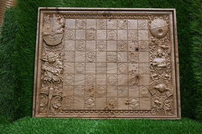 Wooden Chess board - Old Oak (Decoration only)