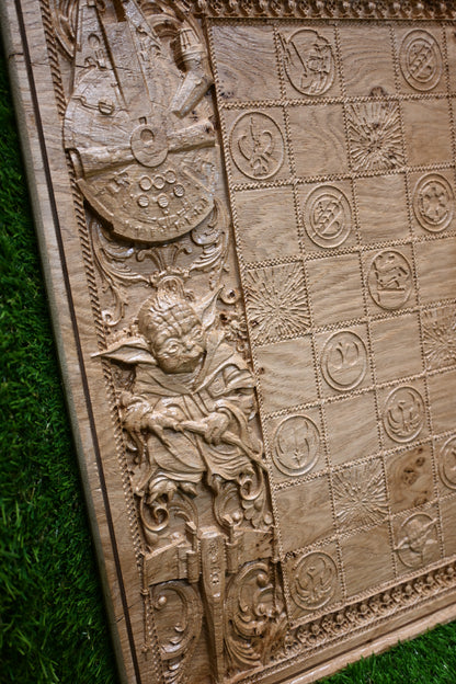 Wooden Chess board - Old Oak (Decoration only)