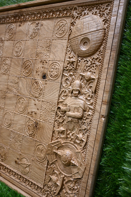 Wooden Chess board - Old Oak (Decoration only)