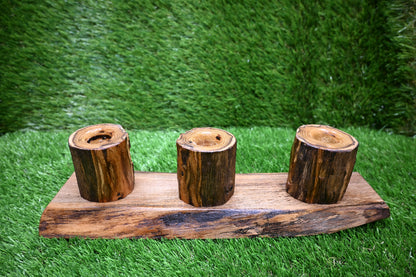 Handcrafted Candle holder - Walnut & Acacia wood