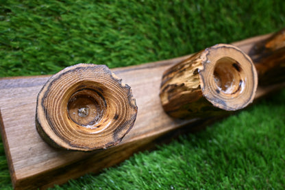Handcrafted Candle holder - Walnut & Acacia wood