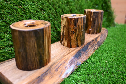 Handcrafted Candle holder - Walnut & Acacia wood