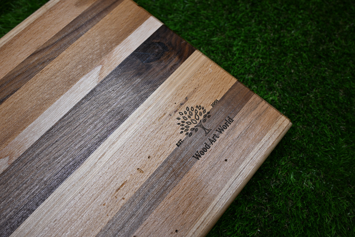 Decorative Handmade serving board – Mixed Hardwood & Epoxy with Coffee Beans