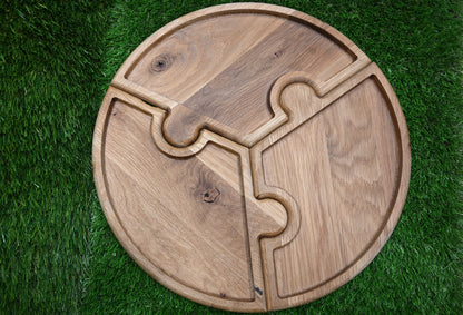 Puzzle Serving Tray – Oak Wood