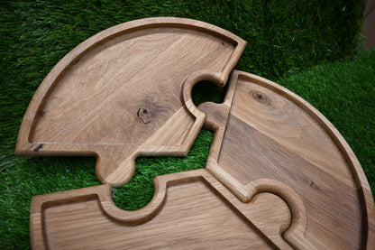 Puzzle Serving Tray – Oak Wood