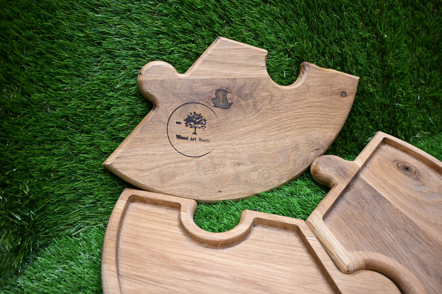 Puzzle Serving Tray – Oak Wood