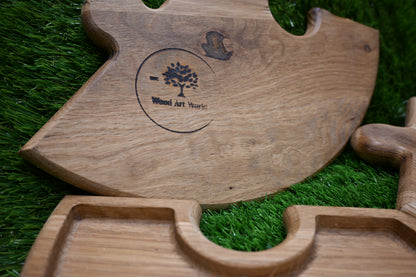 Puzzle Serving Tray – Oak Wood