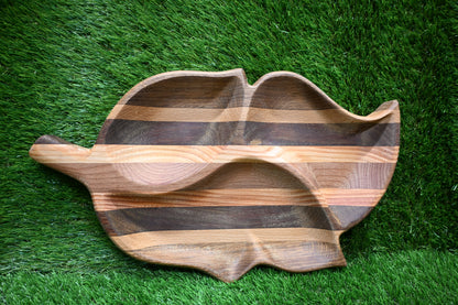 Leaf Serving Tray – Mixed Hardwood