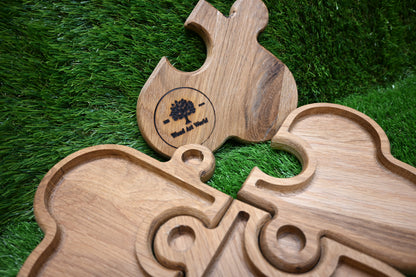 Heart Puzzle Serving Tray – Oak Wood