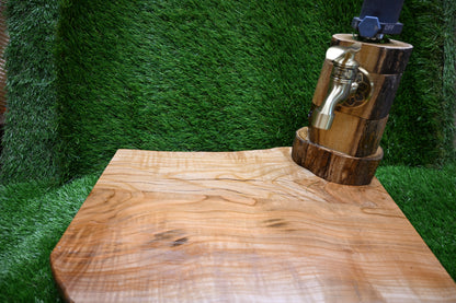 Handcrafted Alcohol Dispenser – Yew & Acacia Wood