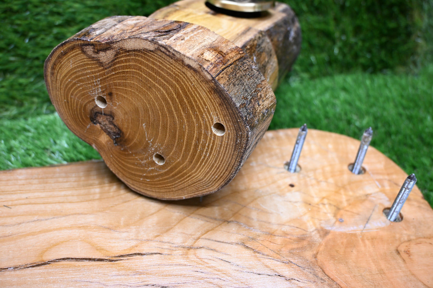 Handcrafted Alcohol Dispenser – Yew & Acacia Wood