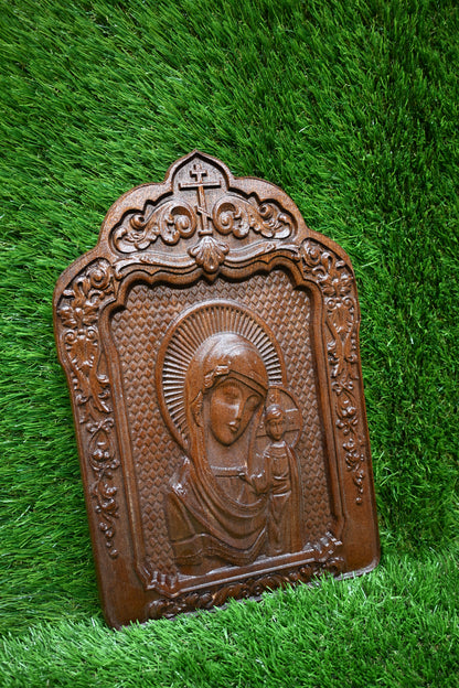 Carved Wooden Icon – Sapele wood