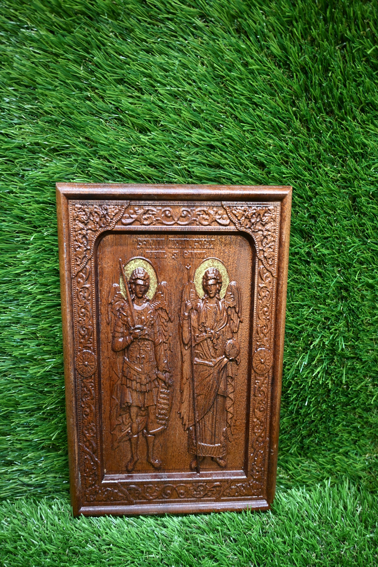 Carved Icon – Sapele wood