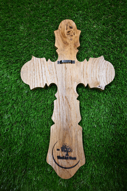 Carved Wooden Cross – Oak wood