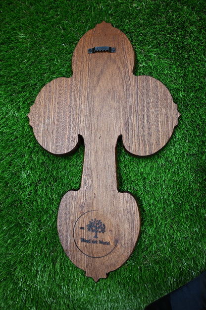 Carved Wooden Cross – Sapele wood