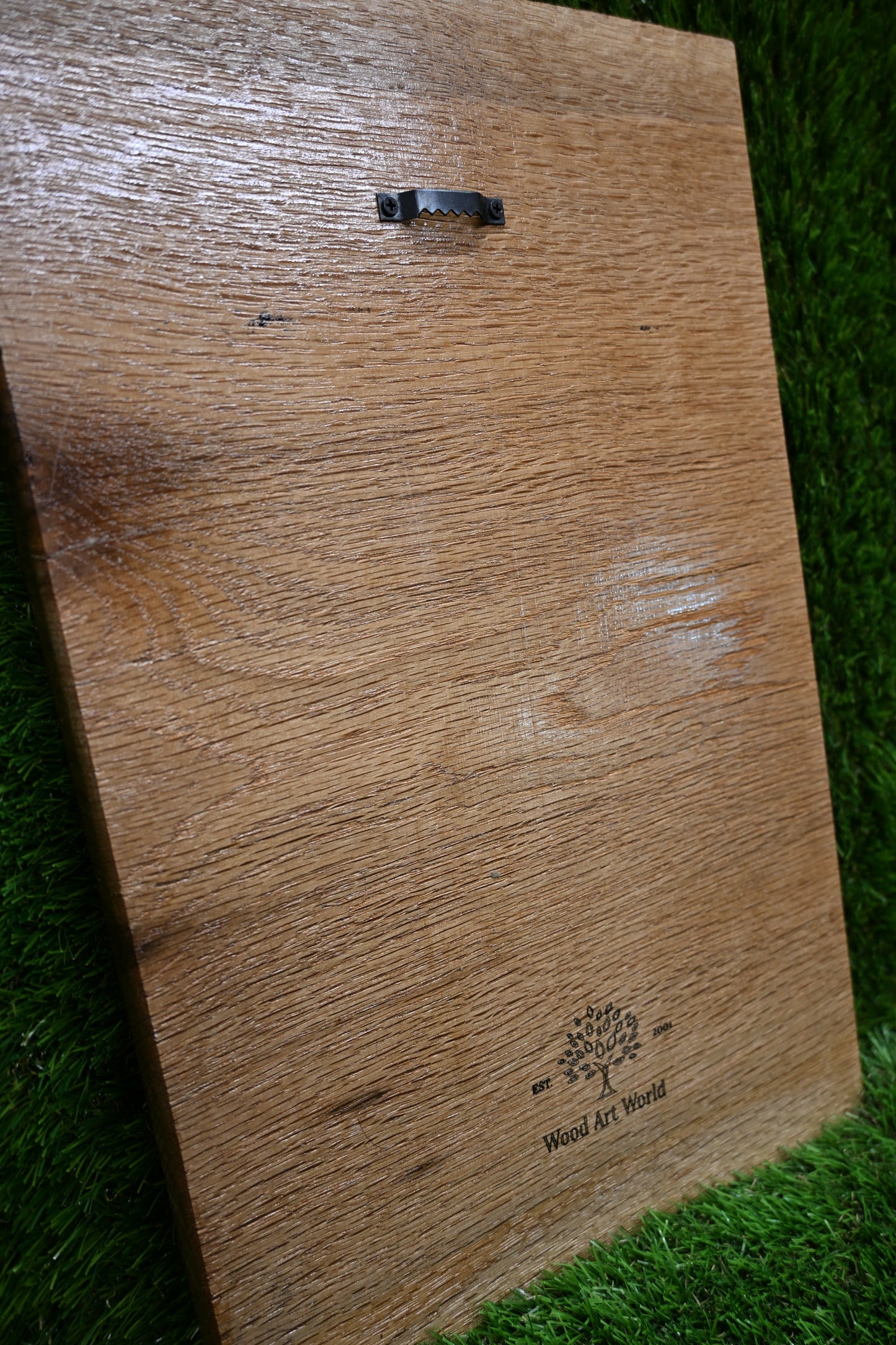 Carved Icon of the Virgin & Child – Live edge Oak