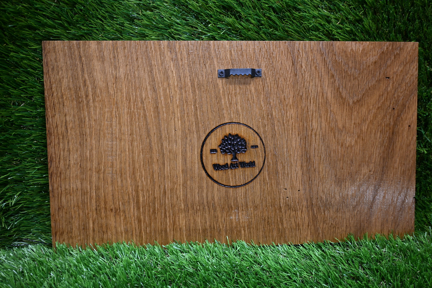 Double Page Book Carve Icon - Oak wood