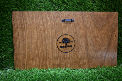 Double Page Book Carve Icon - Oak wood