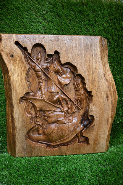 St.George integrated on Live edge - Oak plate