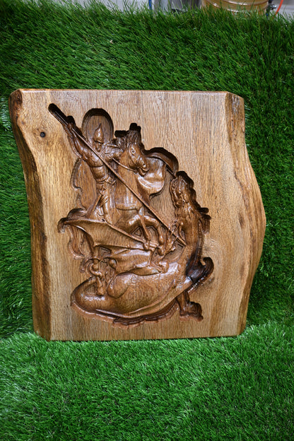St.George integrated on Live edge - Oak plate
