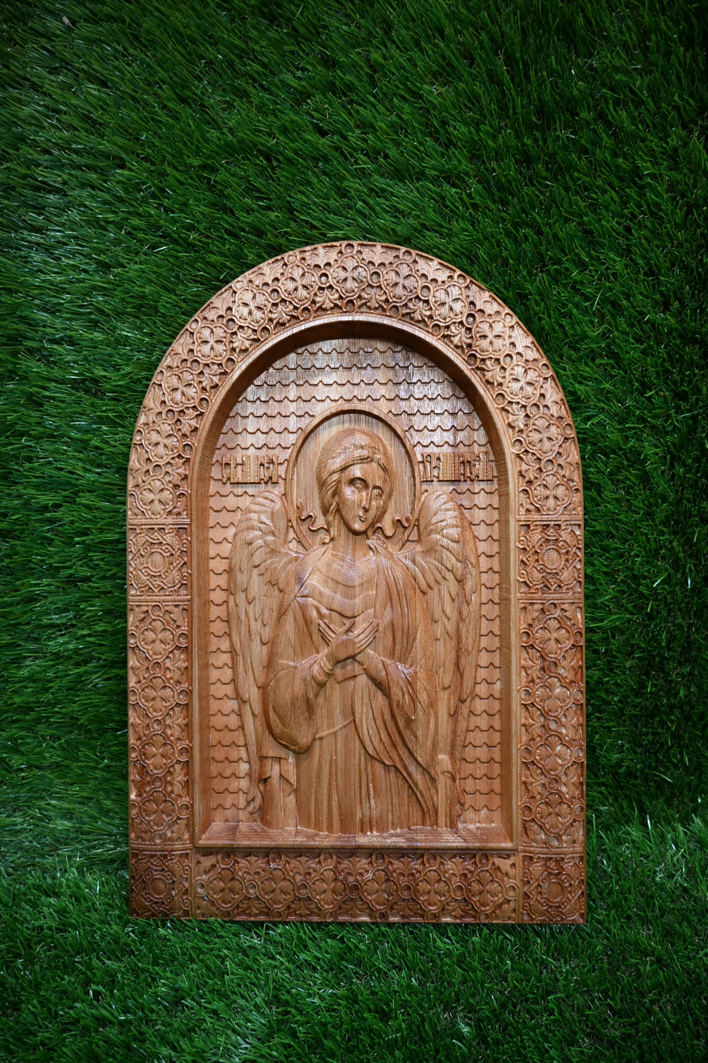 Guardian Angel Carve Icon - Poplar Wood