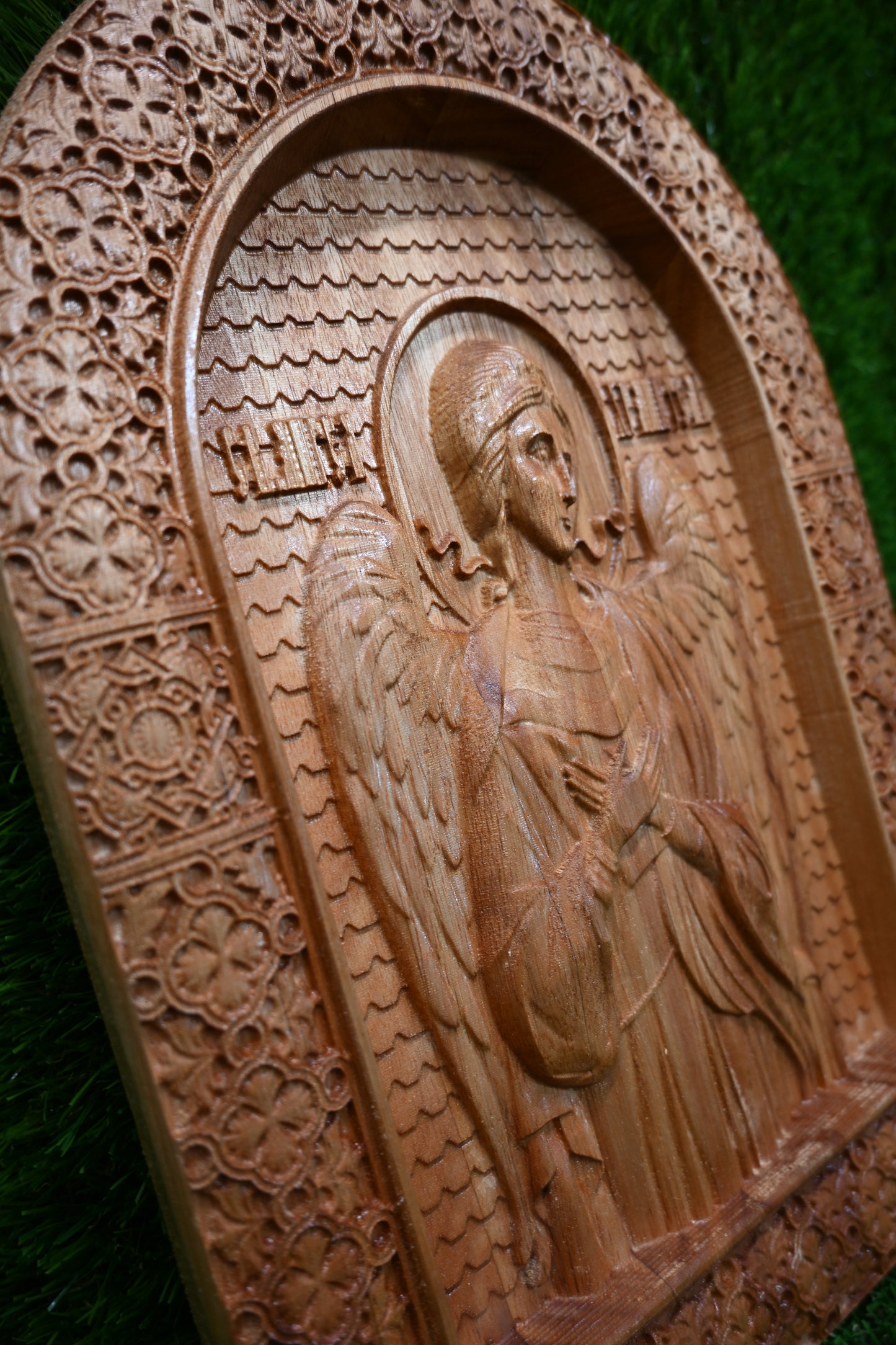 Guardian Angel Carve Icon - Poplar Wood