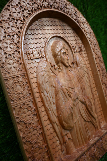 Guardian Angel Carve Icon - Poplar Wood