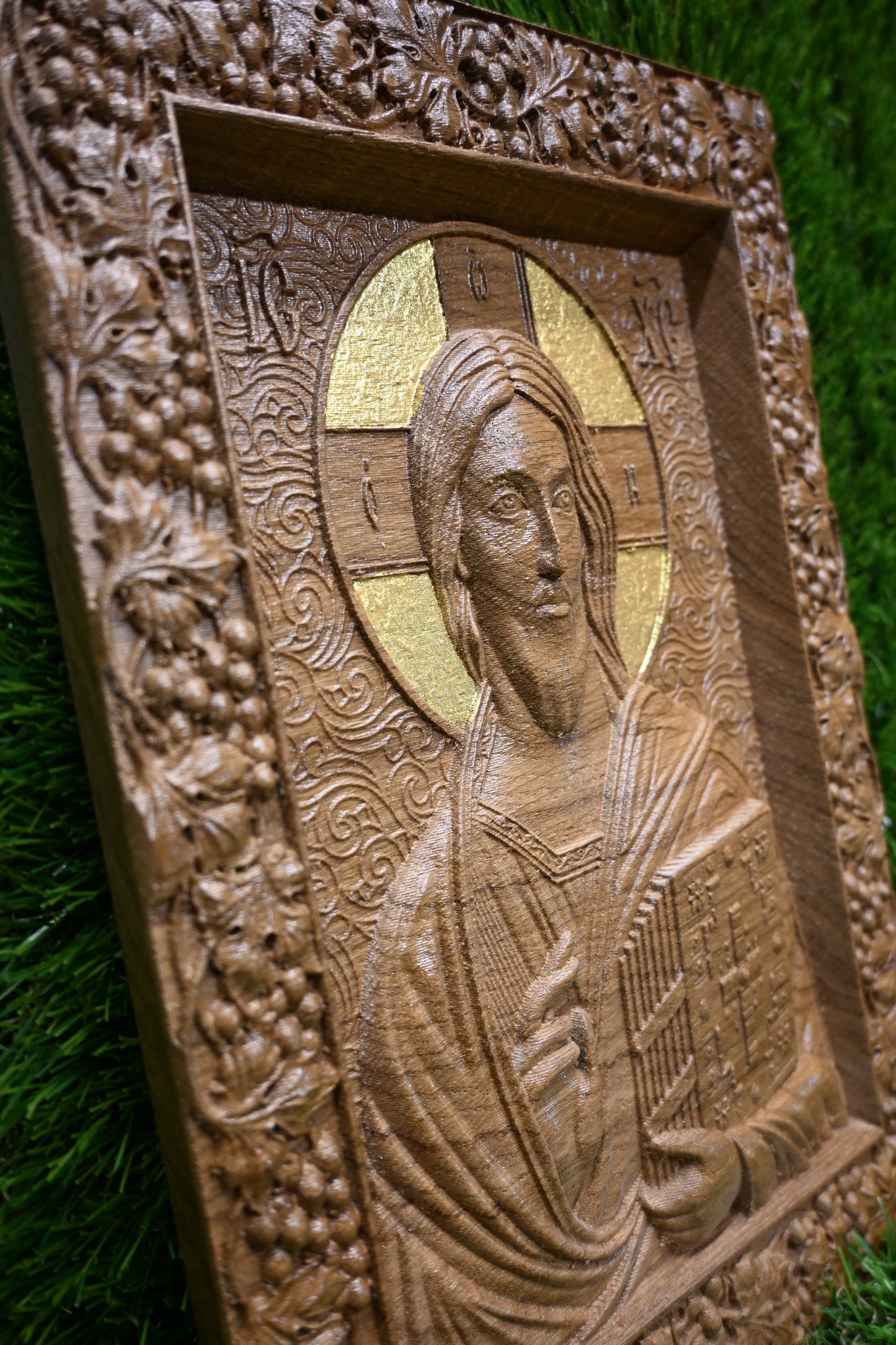 St. Ivan Rilski Carve Icon – Dark Oak