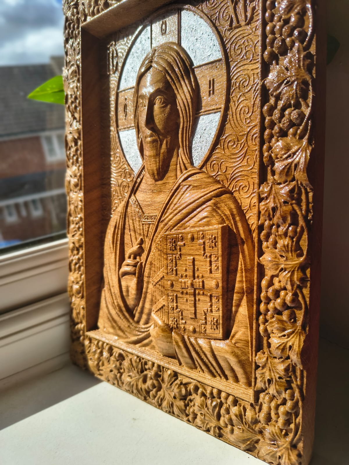 Icon of Jesus Christ – with Silver Pigment