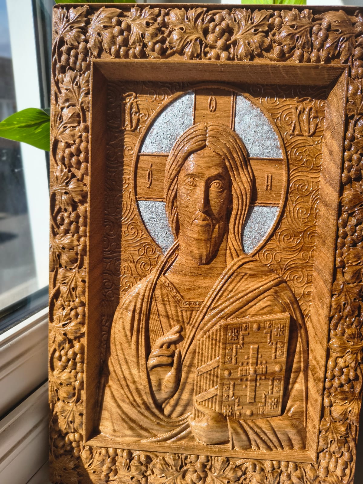 Icon of Jesus Christ – with Silver Pigment
