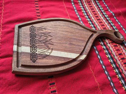 Jatoba (Brazilian Cherry) & White Oak Cutting Board | Custom Engraving