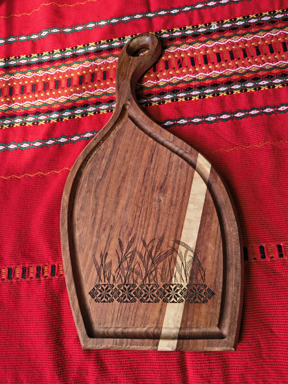 Jatoba (Brazilian Cherry) & White Oak Cutting Board | Custom Engraving