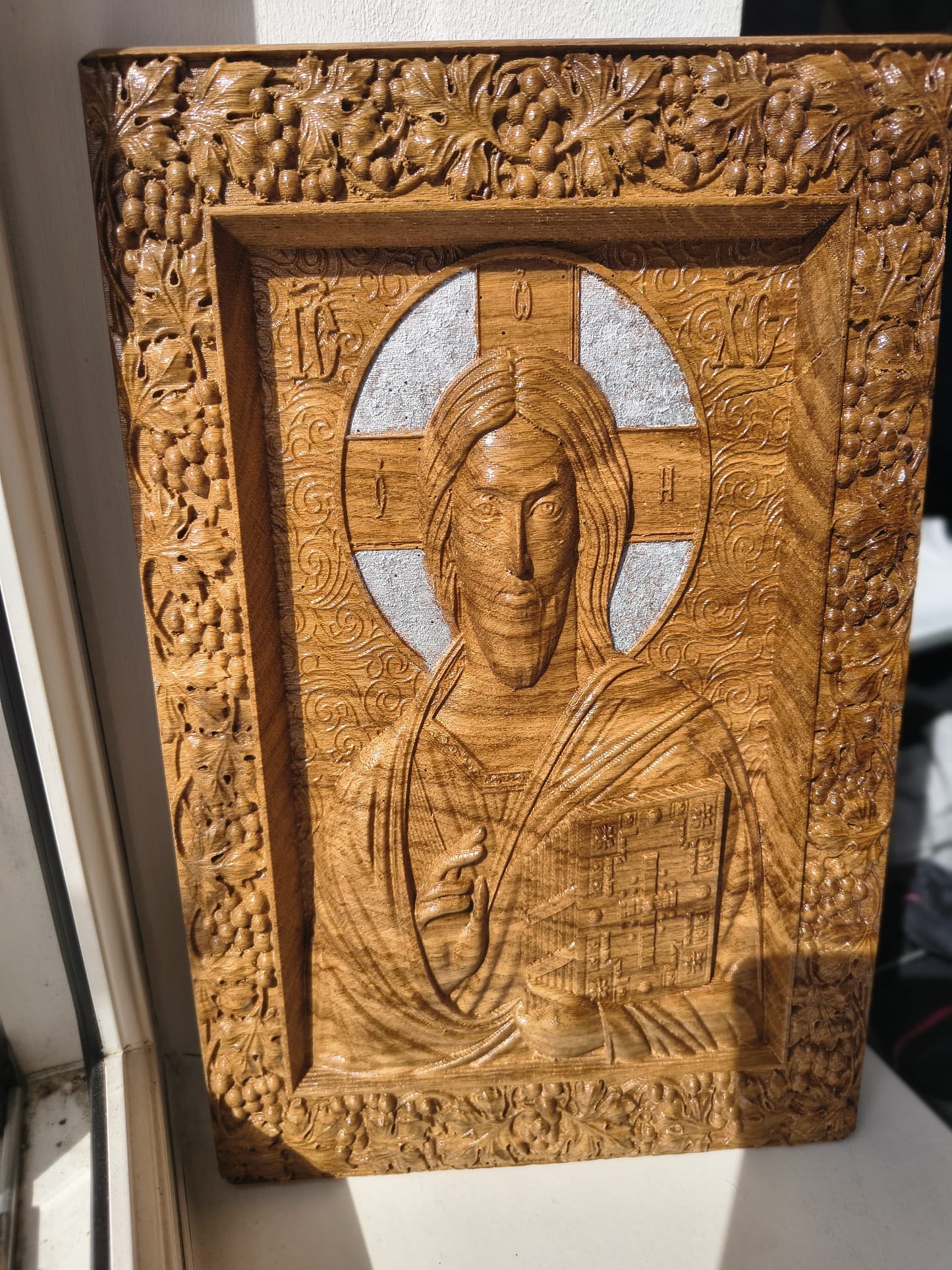 Icon of Jesus Christ – with Silver Pigment