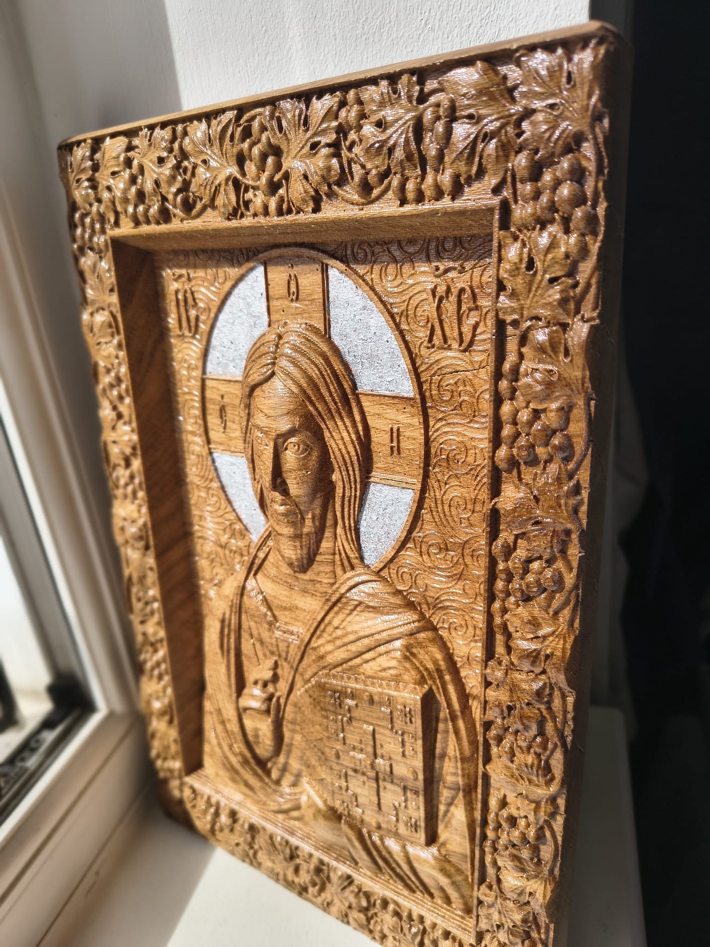 Icon of Jesus Christ – with Silver Pigment