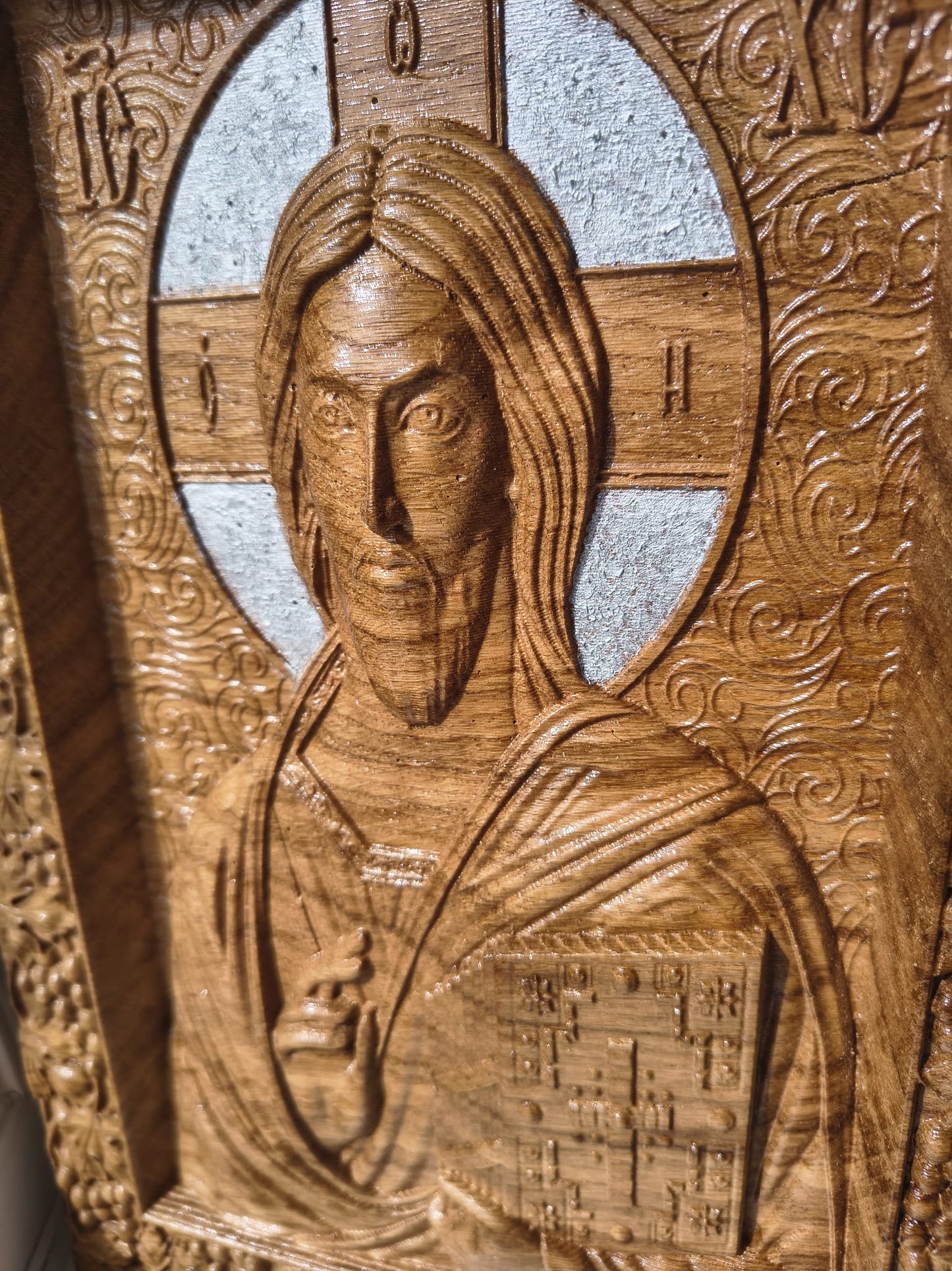 Icon of Jesus Christ – with Silver Pigment
