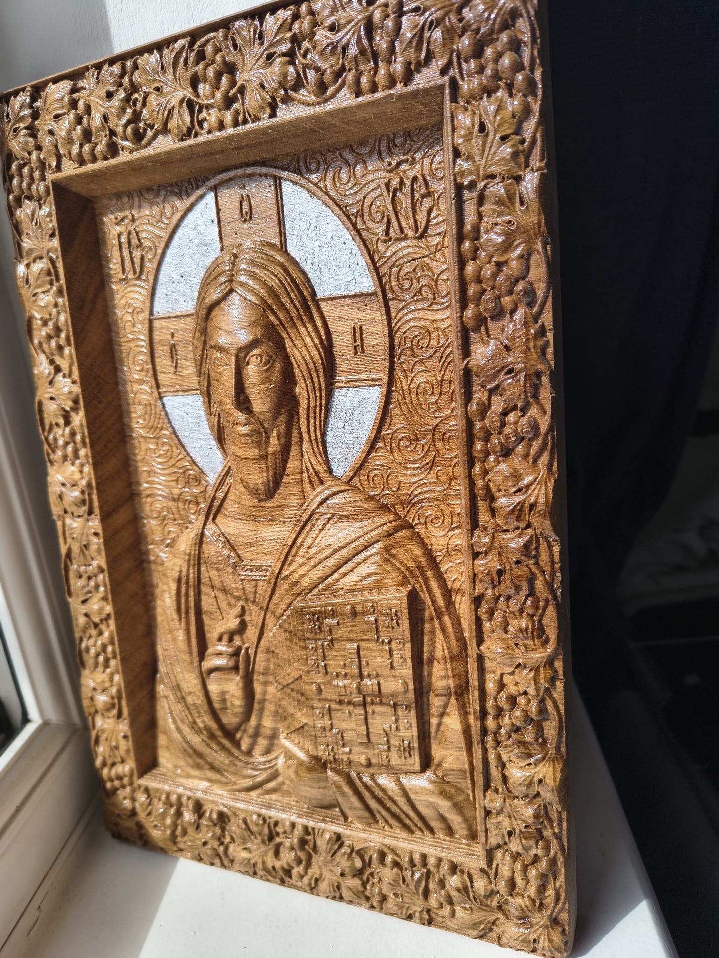 Icon of Jesus Christ – with Silver Pigment
